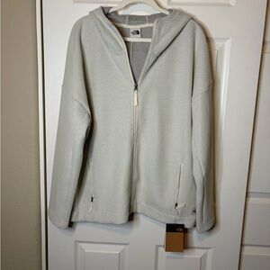 The North Face Women's Cream Patterned Zip Hooded Utility Jacket XXL NWT